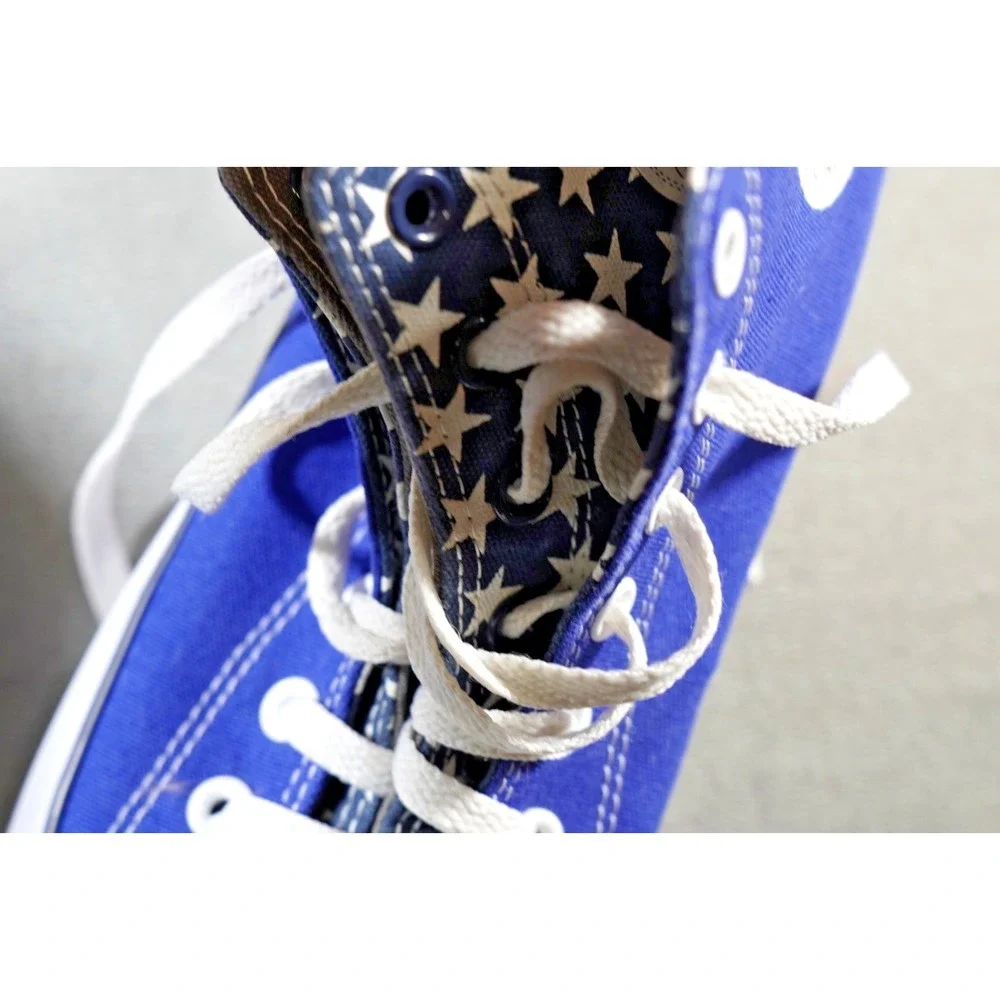 NEW Converse Chuck Taylor All Star Double Upper High Top Blue Stars Sz 13 - Picture 9 of 11